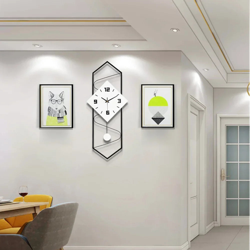 Modern Wall Clock Silent Design For Living Room Decor