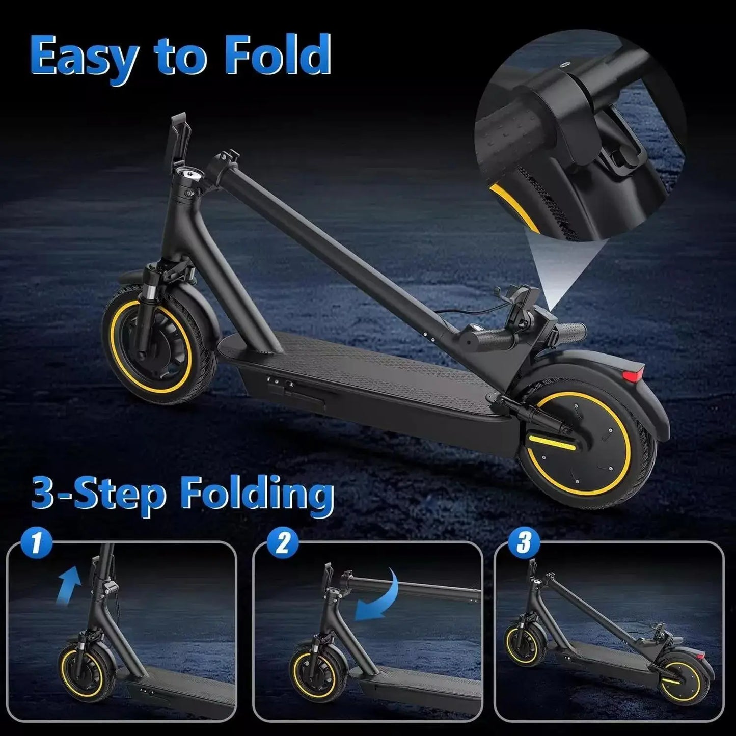 Ladped Folding Electric Scooter 22MPH 500W Long Range EScooter