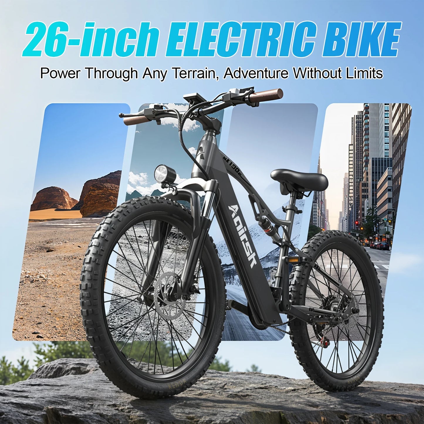 Aairsk XT90 Electric Fat Tire Mountain Bike 500W Brushless Motor