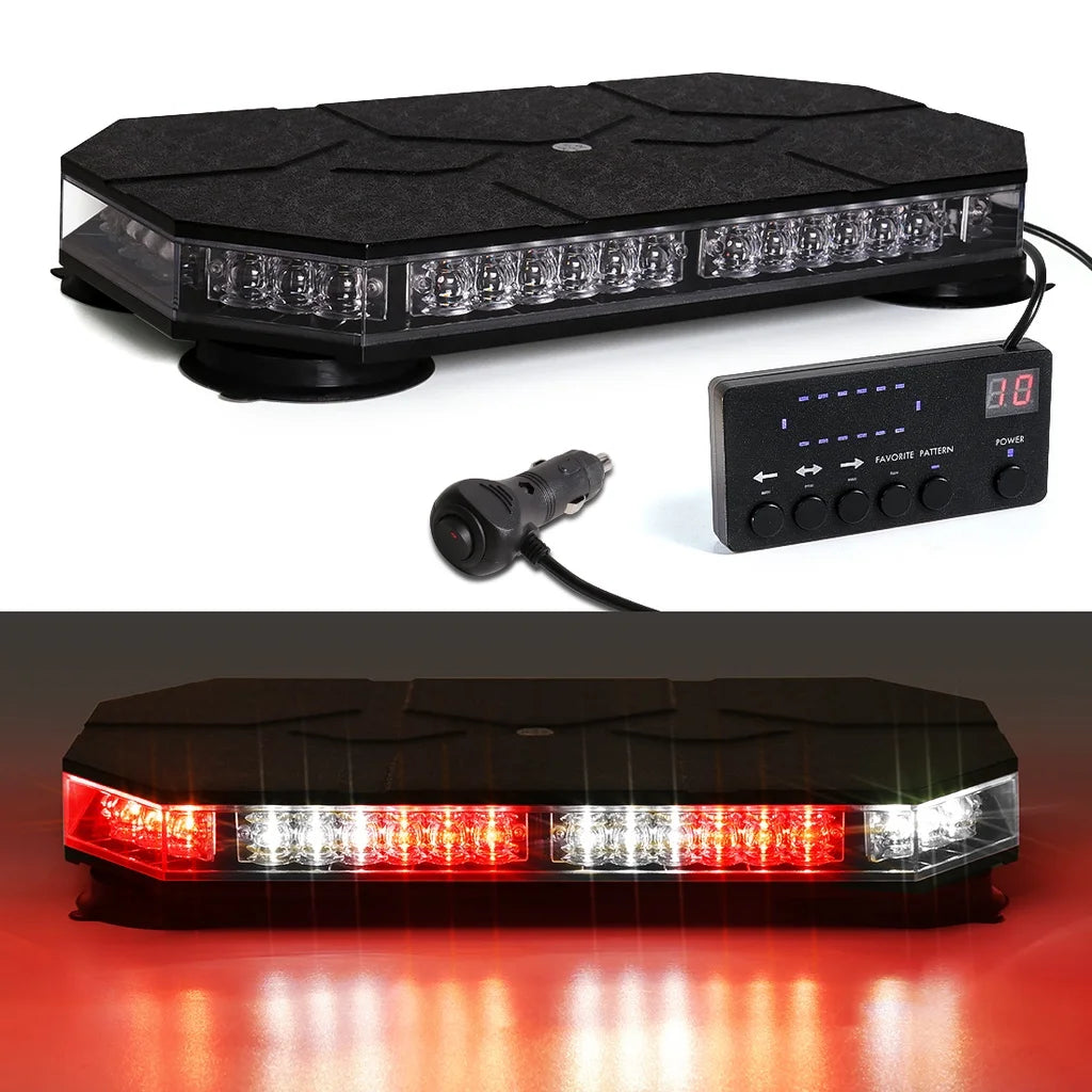 VGETTING 42 LED Car Roof Top Strobe Lights Magnetic Mount