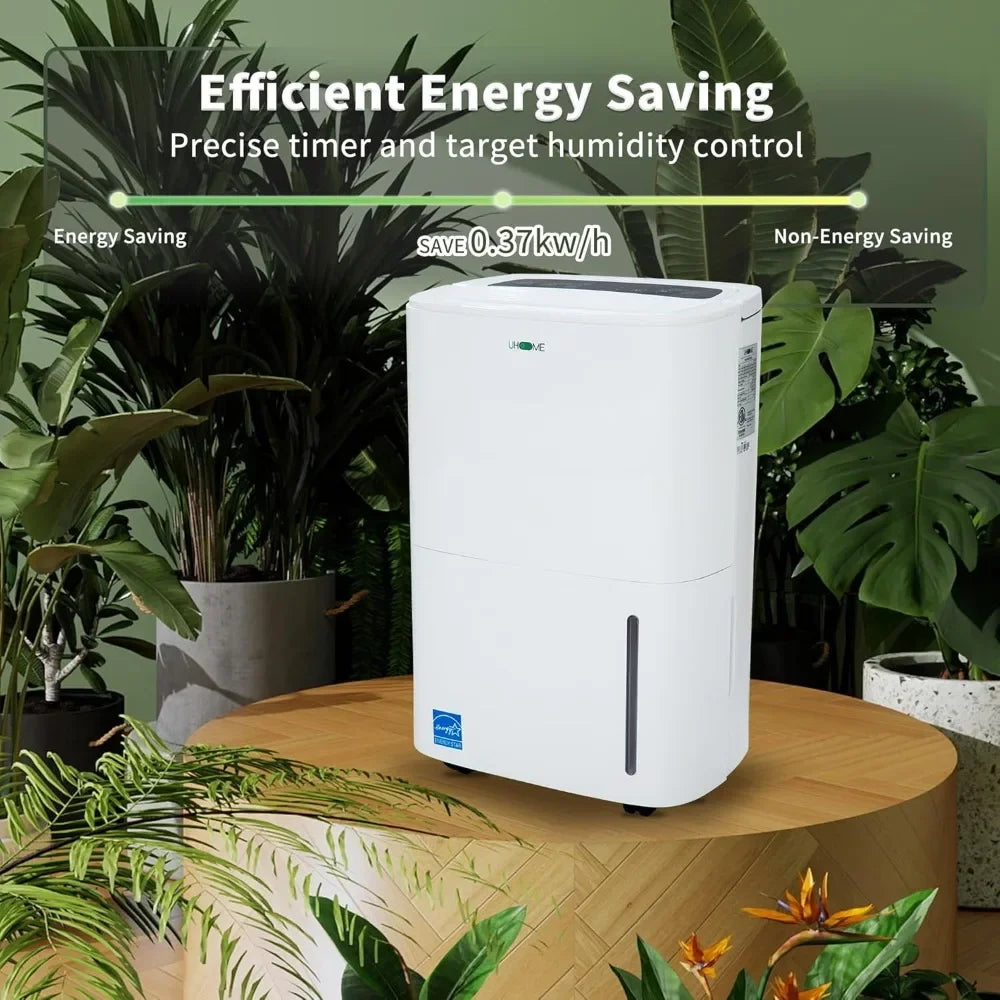 Quiet Dehumidifier 6000 Sq Ft for Home Basements Large Rooms