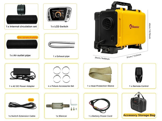 Sunster 8kW Diesel Car Heater Bluetooth App For RV Camper