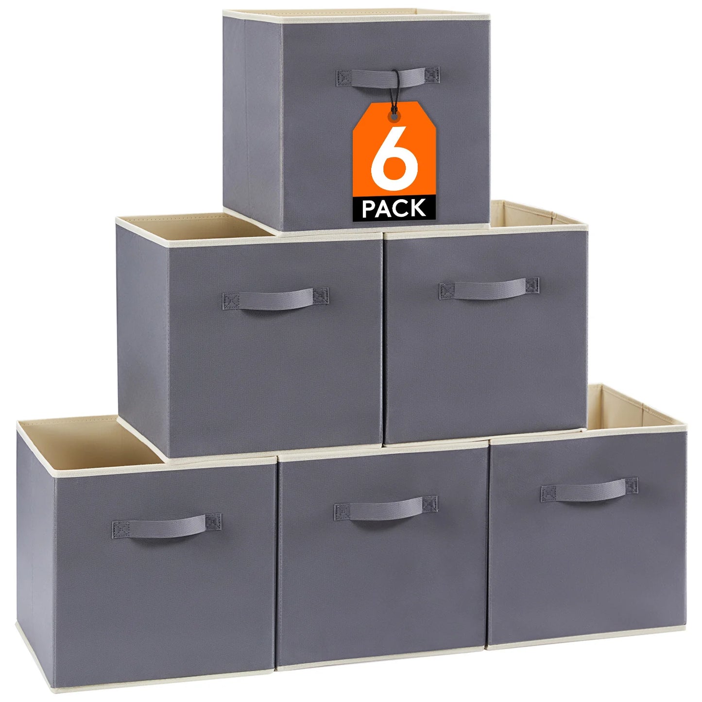 Lifewit Collapsible Fabric Storage Cubes Bins Set Shelf Organization