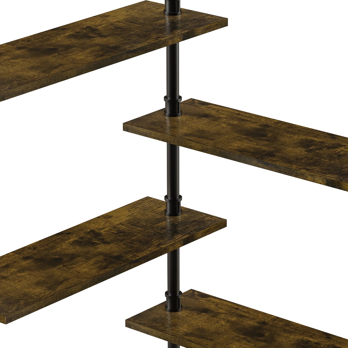 4 Tier Floating Bar Liquor Shelves Wall Mounted Wine Rack