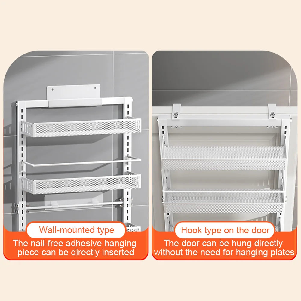 HiMISS 6 Tier Over Door Pantry Organizer With Adjustable Baskets