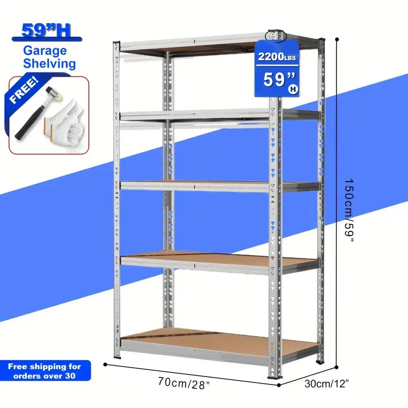 Heavy Duty Garage Storage Shelving Unit For Industrial Utility
