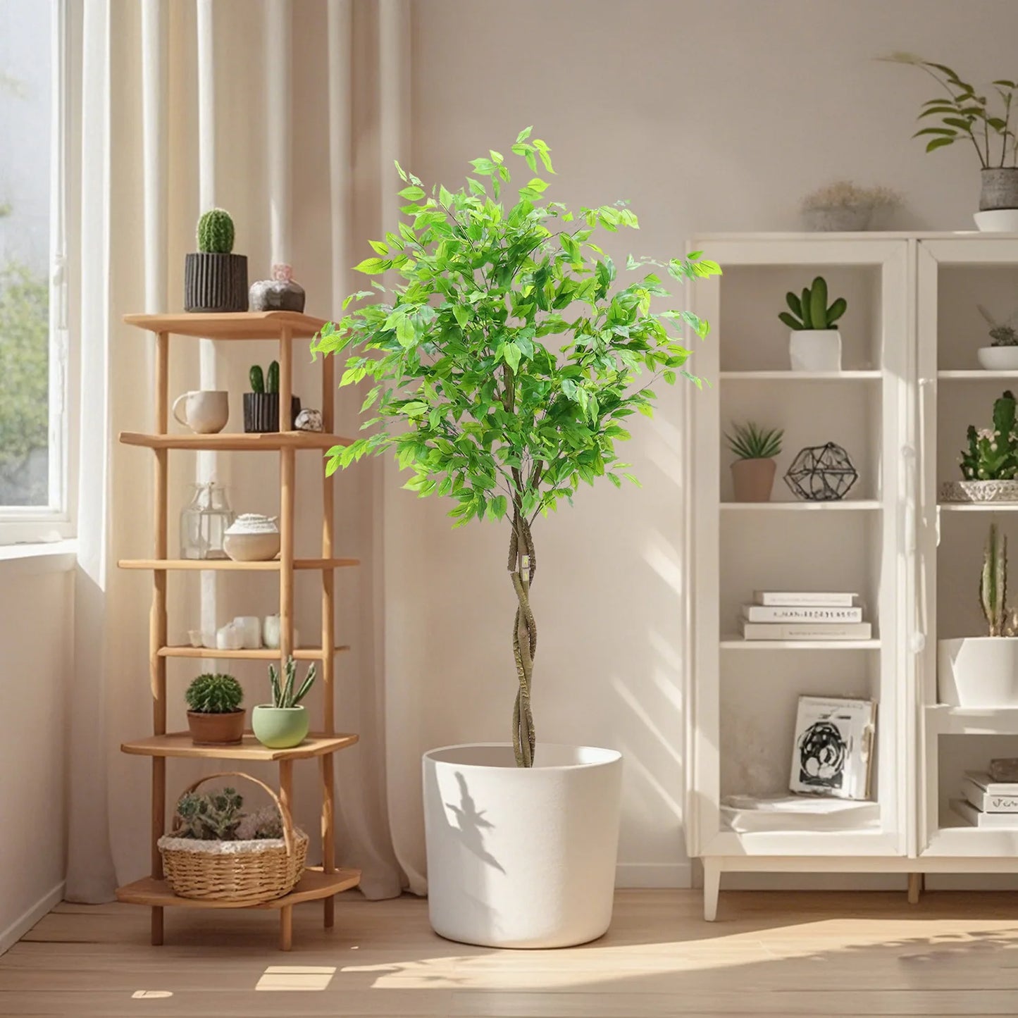 TWISTER Realistic Ficus Tree With Planter For Home Decor