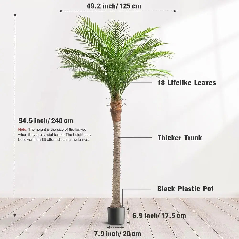 Faux Sago Palm Tree Decor With Adjustable Leaves For Home