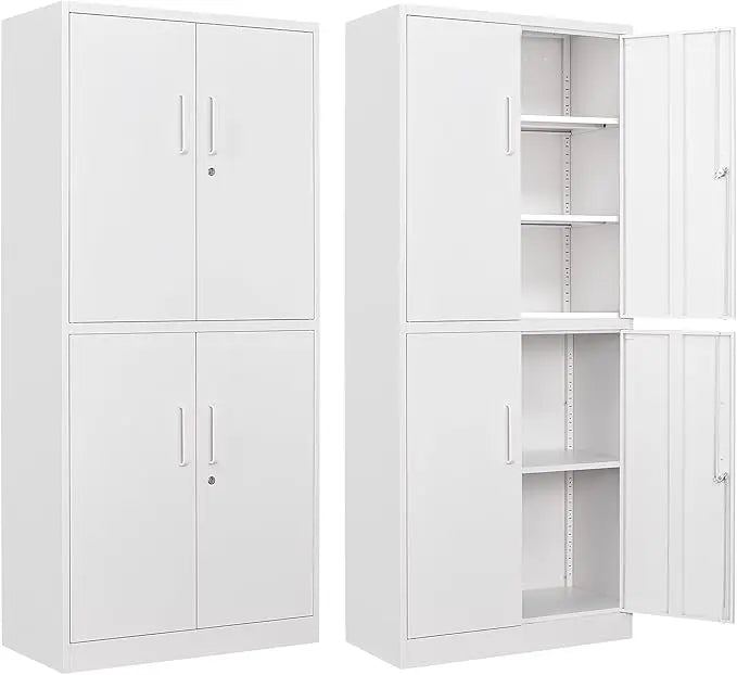 Metal Storage Cabinet with Lockable Door And Adjustable Shelves for Home Office Warehouse Steel Tool Locker Customized