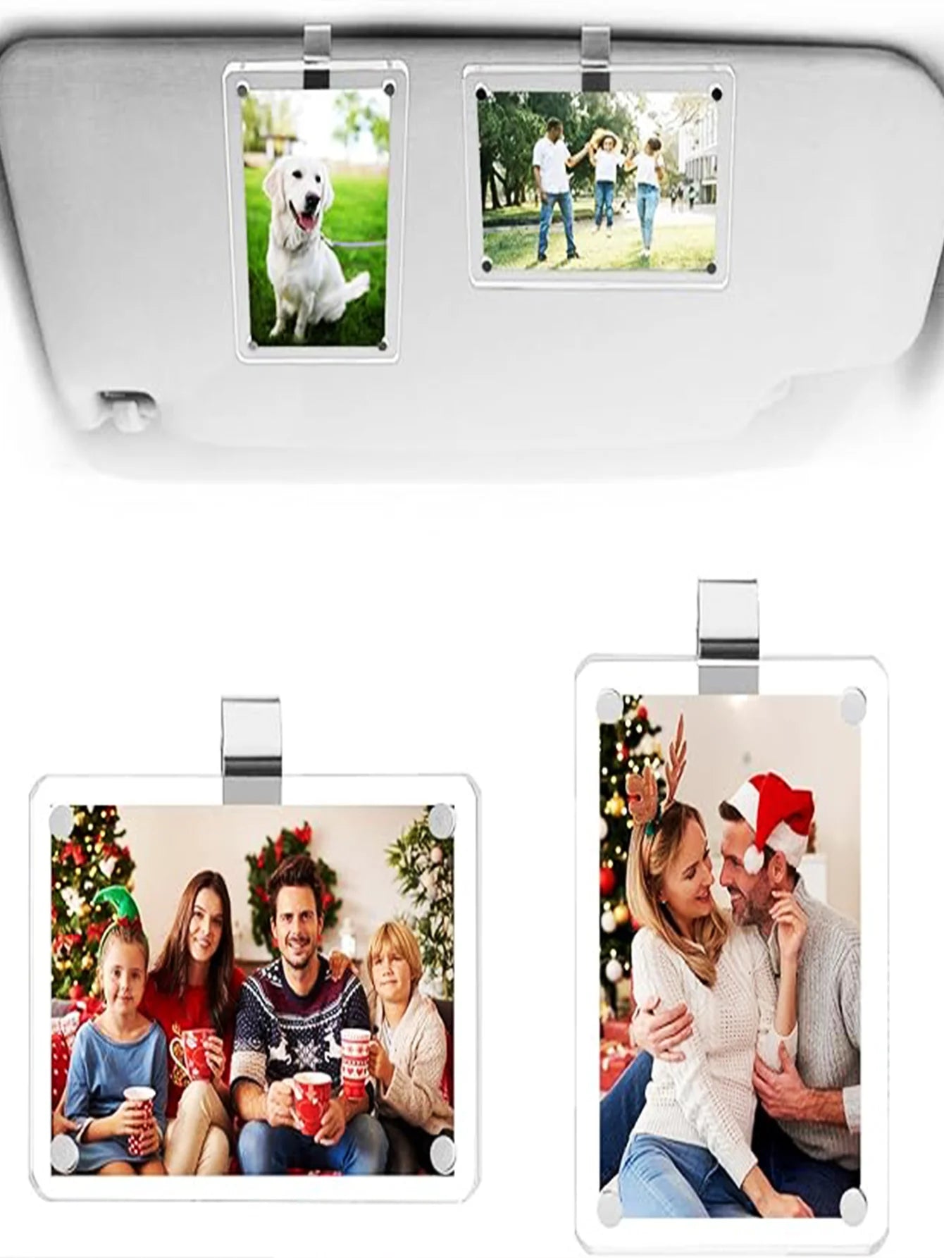 NONECN Car Visor Photo Clip Magnetic Frame Gift for Valentine's