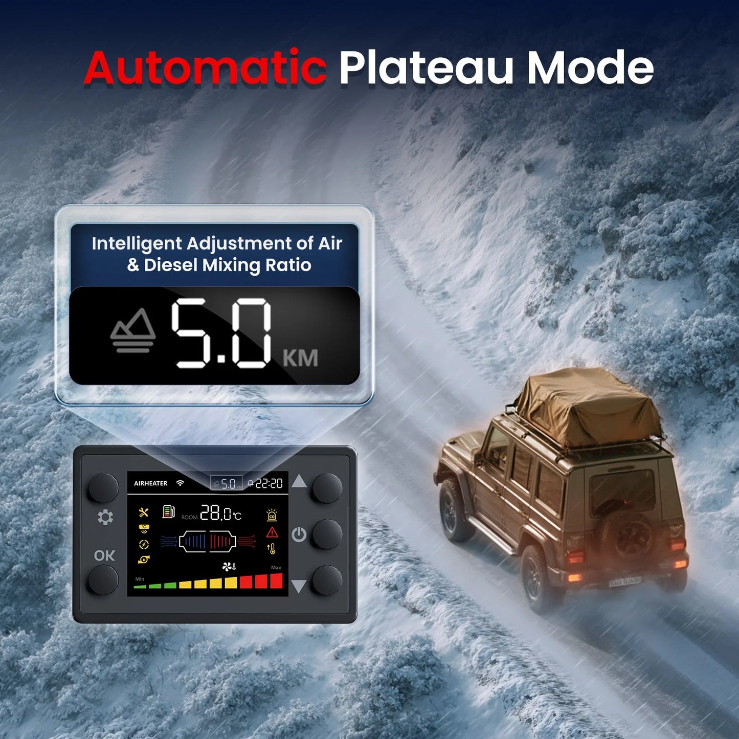 Hcalory 5-8KW Diesel Heater Portable With App Control