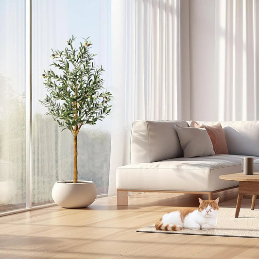 HiMISSCN Artificial Olive Tree In Pot For Home Decor