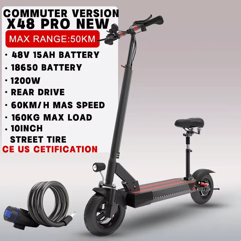 Jueshuai Outdoor Electric Scooter X60 Dual Motor Folding Seat