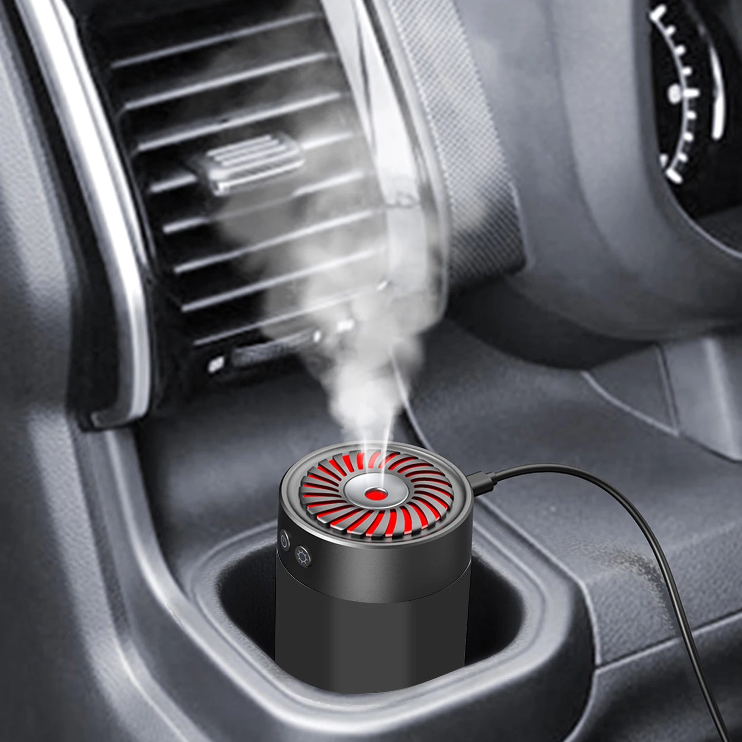 Romellar Ultrasonic Humidifier USB Dual Mist With 7 LED Colors