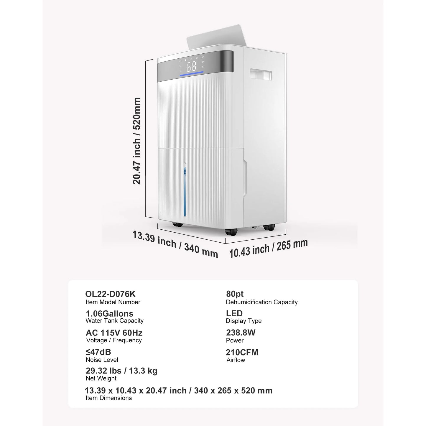 SucceBuy 52 Pint Dehumidifier For Home And Basement