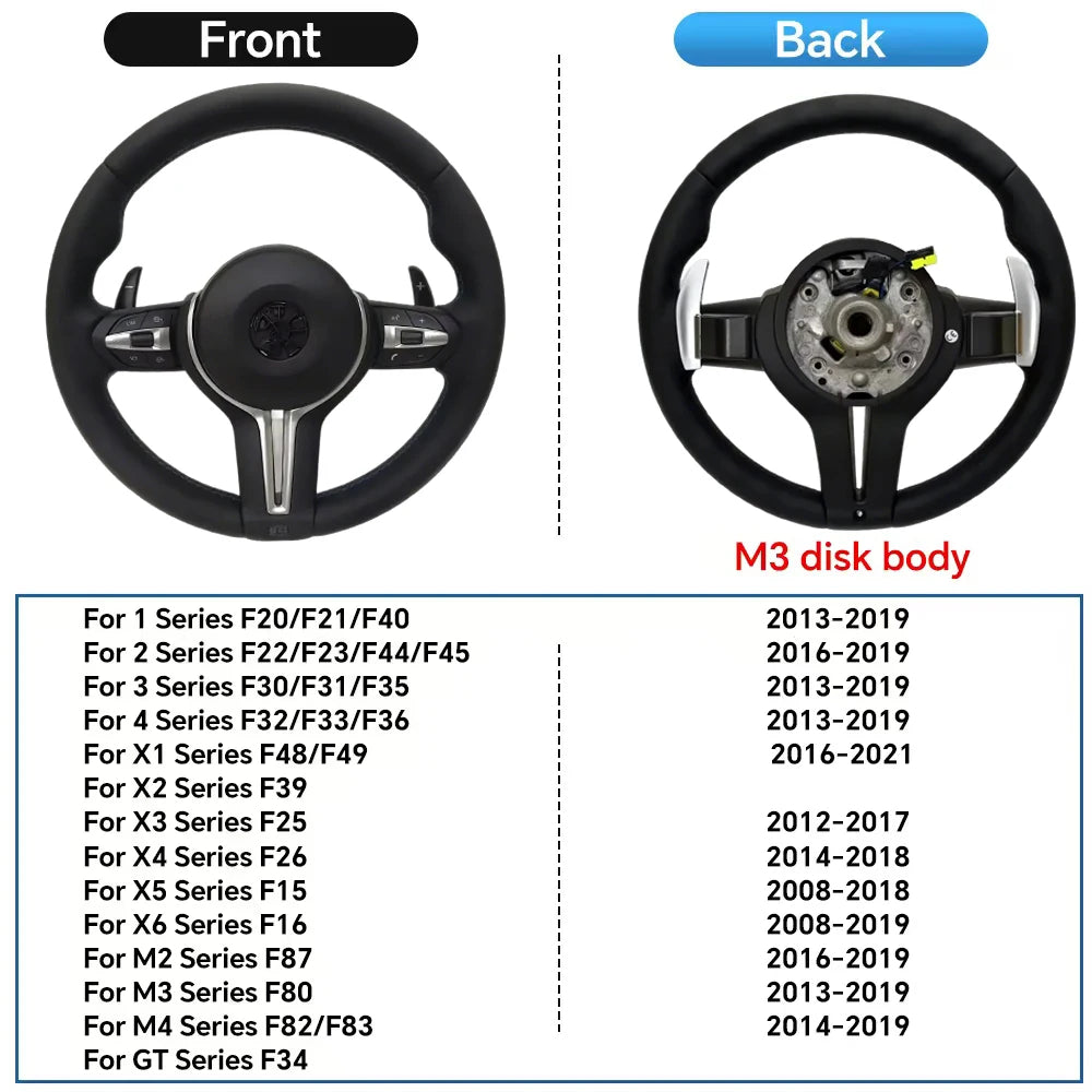 COIKA Leather Steering Wheel For BMW M Series M3 M5 With Paddles