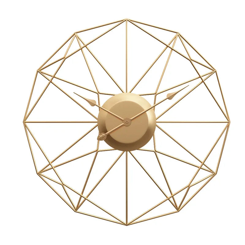 NONED Metal Thin Strip Wall Clock Silent Home Decor