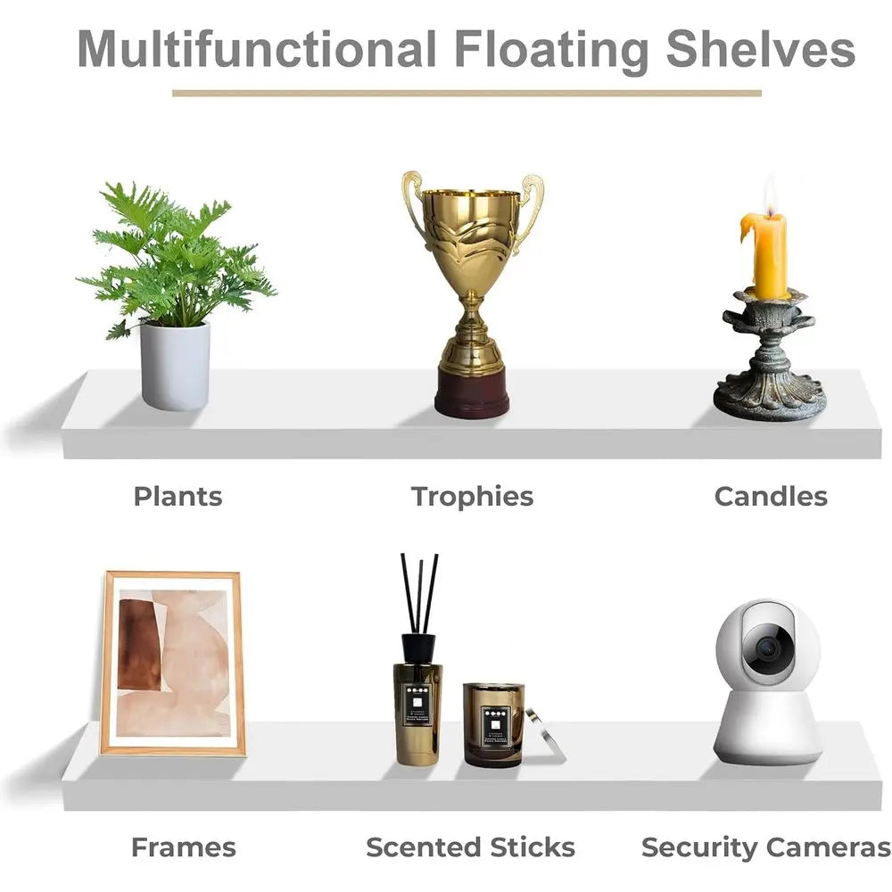 OLOEY Floating Shelves 3 Pack Wall Mounted for Bathroom Kitchen