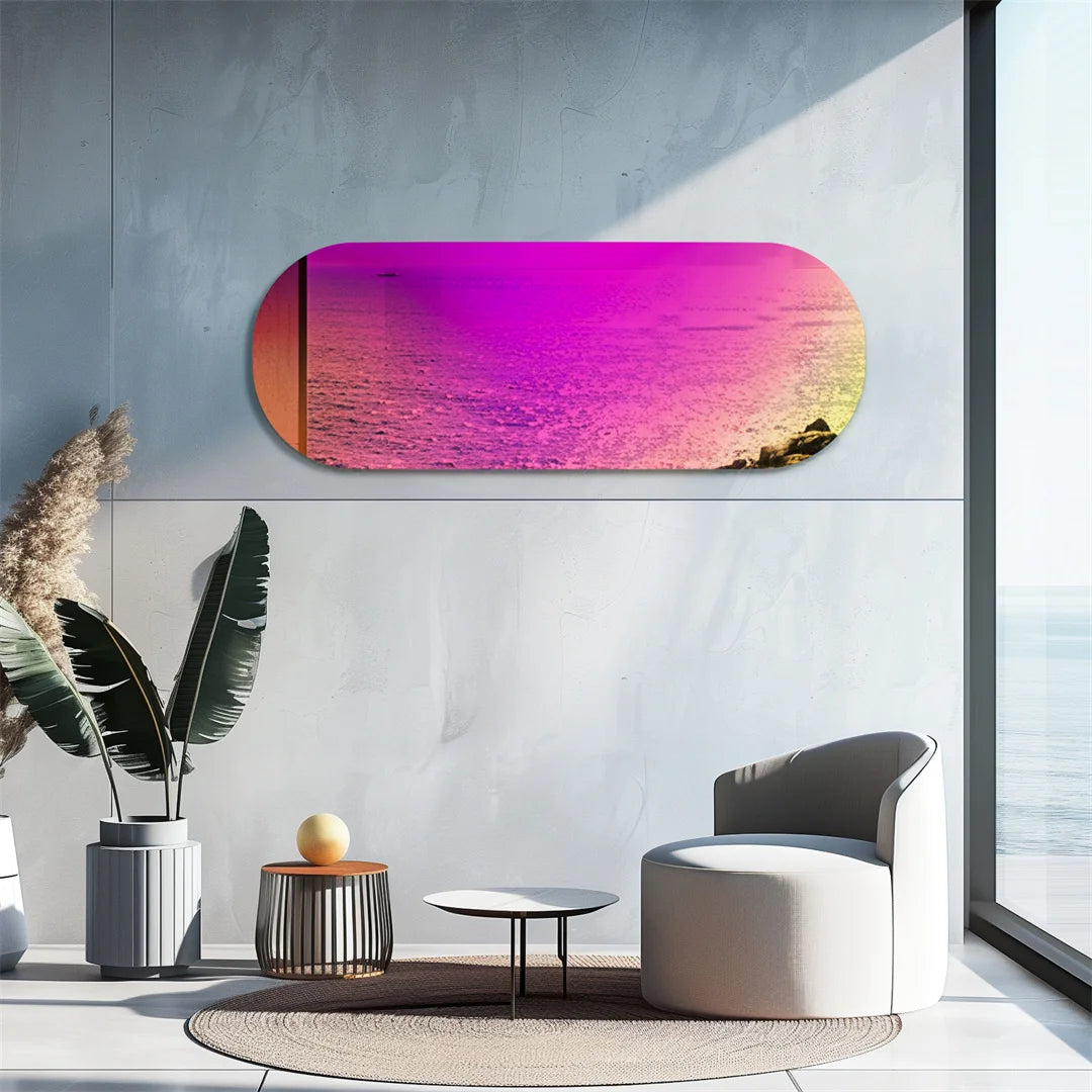 LUVODI Aesthetic Wall Mirror Iridescent Accent Mirror