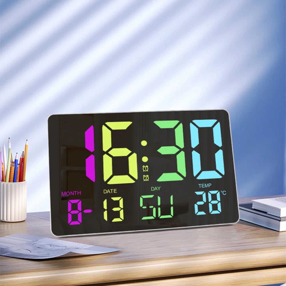 Shunmaii Digital Alarm Clock with Large Display and Auto Dimming