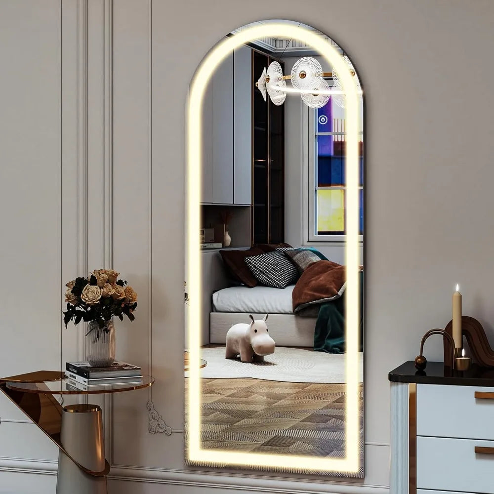 LED Full Length Mirror With Lights And Stand