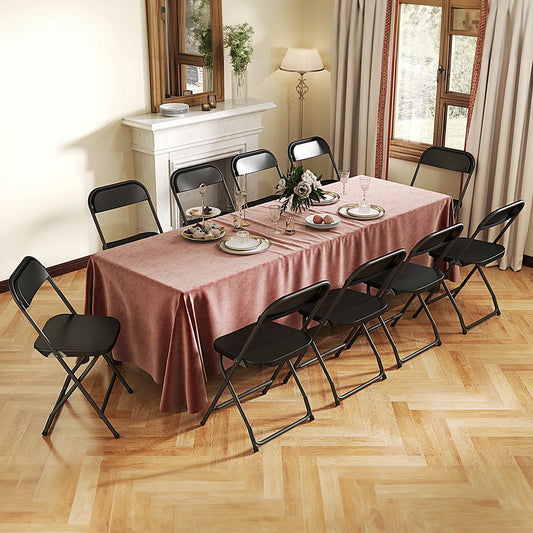 JHK Plastic Folding Chair 10 Pack Lightweight Indoor Outdoor