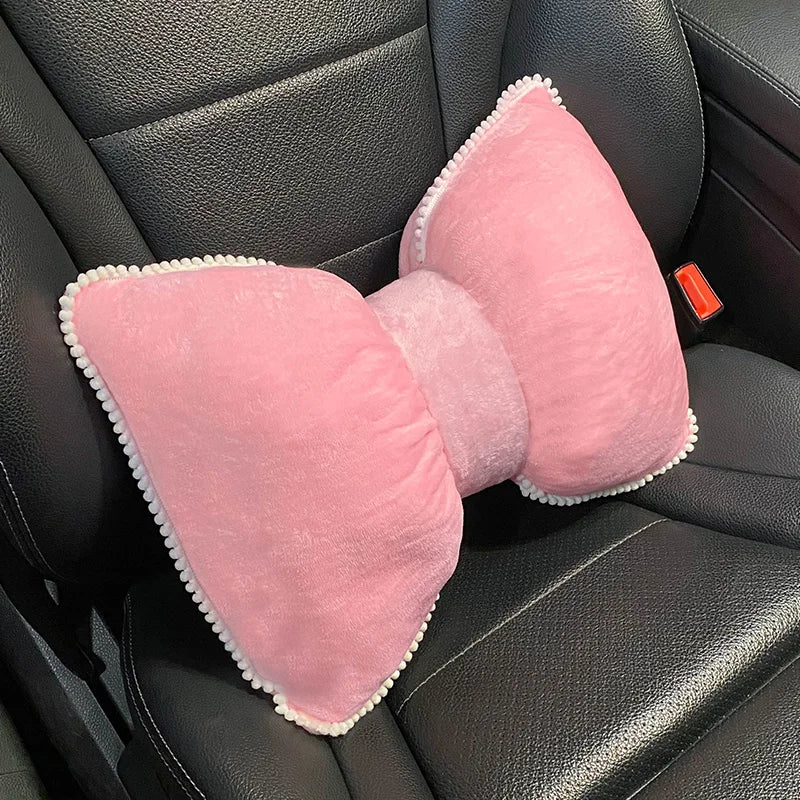 NONEF Car Waist Neck Pillow Plush Headrest Lumbar Support