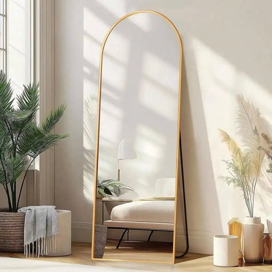 Arched Floor Mirror Wall Mounted For Elegant Home Decor