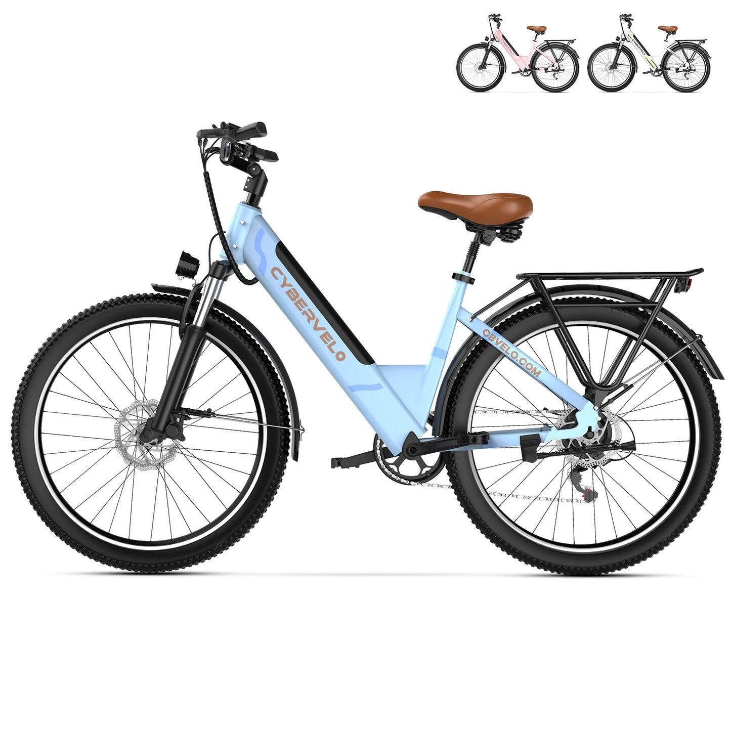 CYBERVELO EK2 1000W Step-Through Electric Bike For Adults
