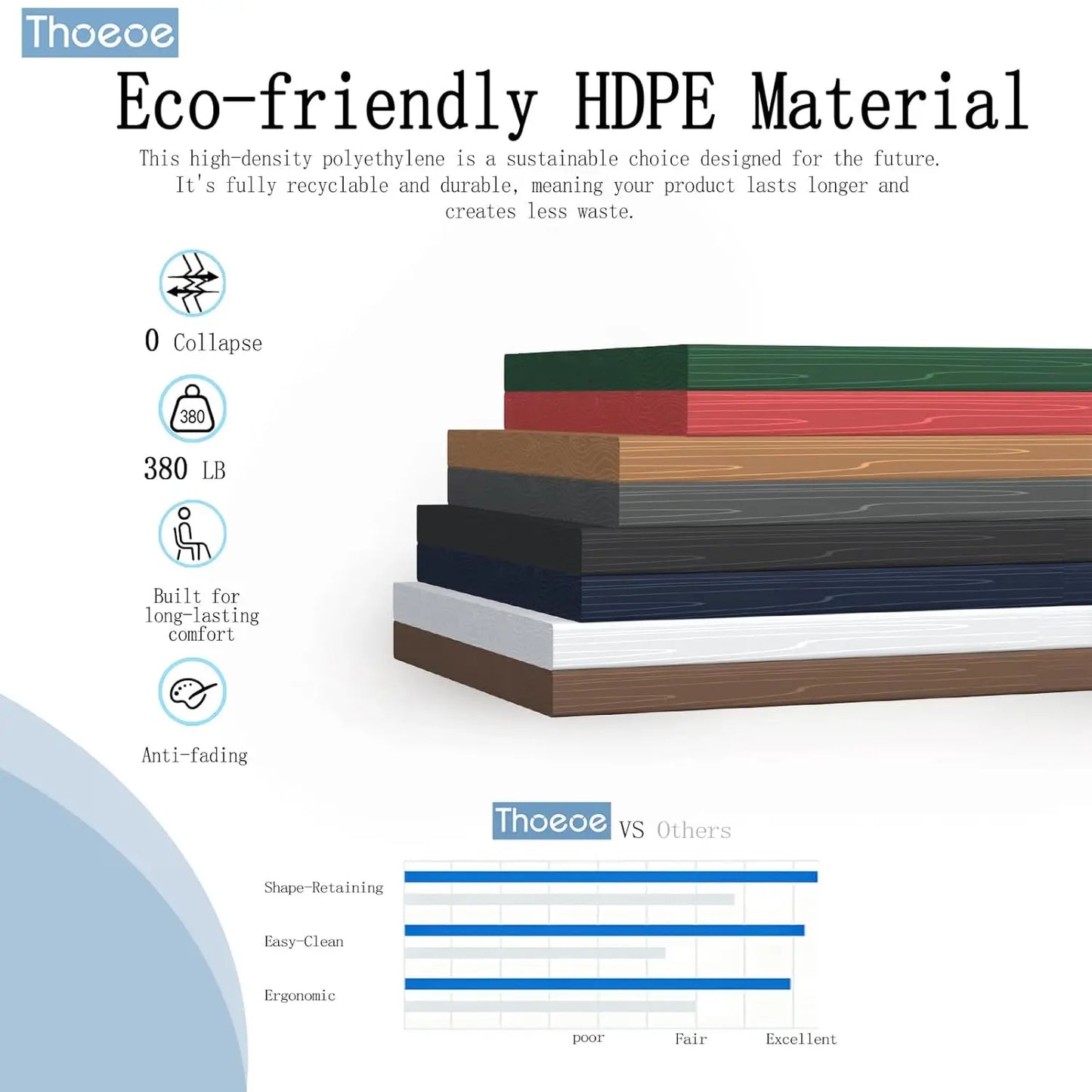 Patio Chaise Lounge Chairs Outdoor With 5 Positions HDPE