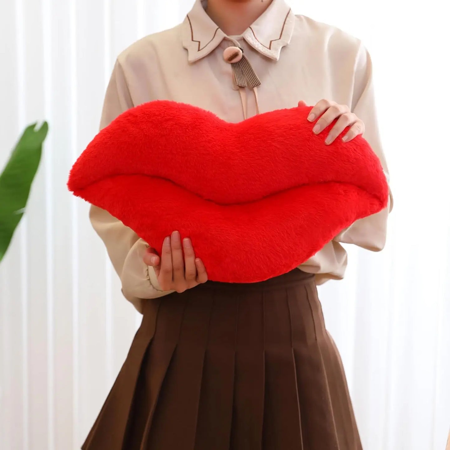 Lip Shaped Car Headrest Pillows Dual Pack for Driving Comfort
