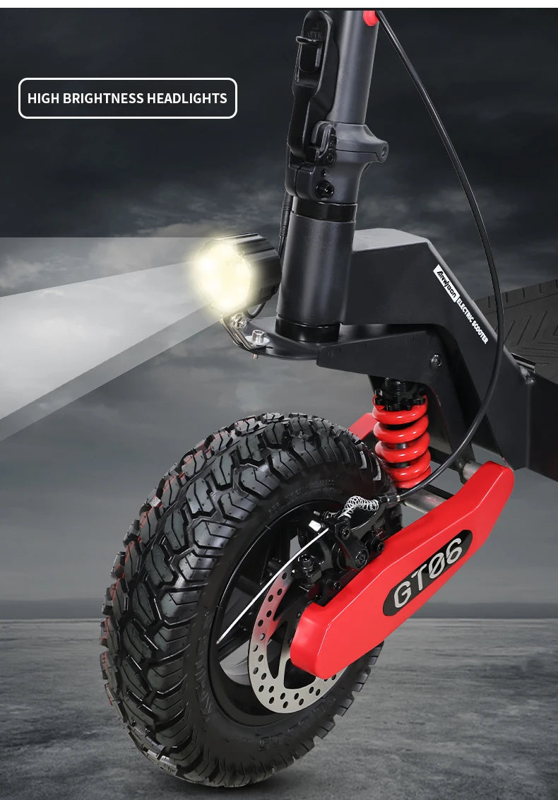 Arwibon 1200W Electric Scooter 48V Foldable Off Road Adult
