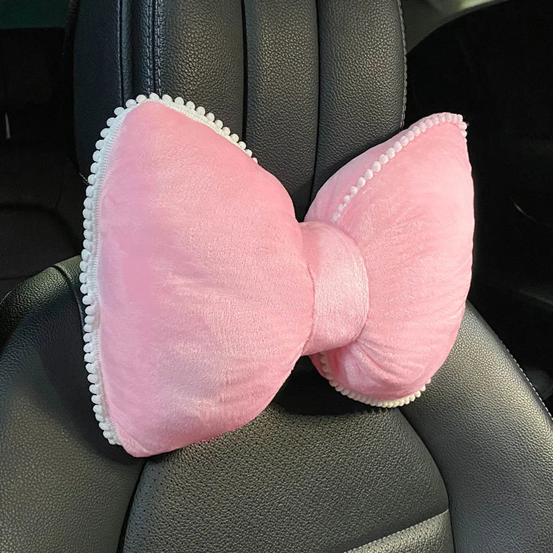 NONEF Car Waist Neck Pillow Plush Headrest Lumbar Support