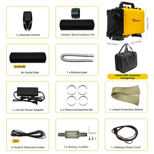 Sunster 8KW Diesel Air Heater with Bluetooth Ventilation