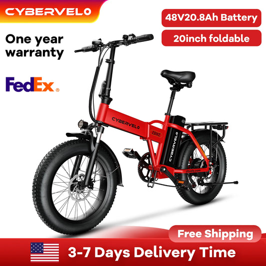 CYBERVELO 1000W Fat Tire Electric Bike MARS700 Ebike