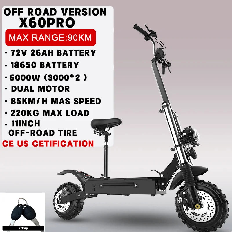 Jueshuai Outdoor Electric Scooter X60 Dual Motor Folding Seat