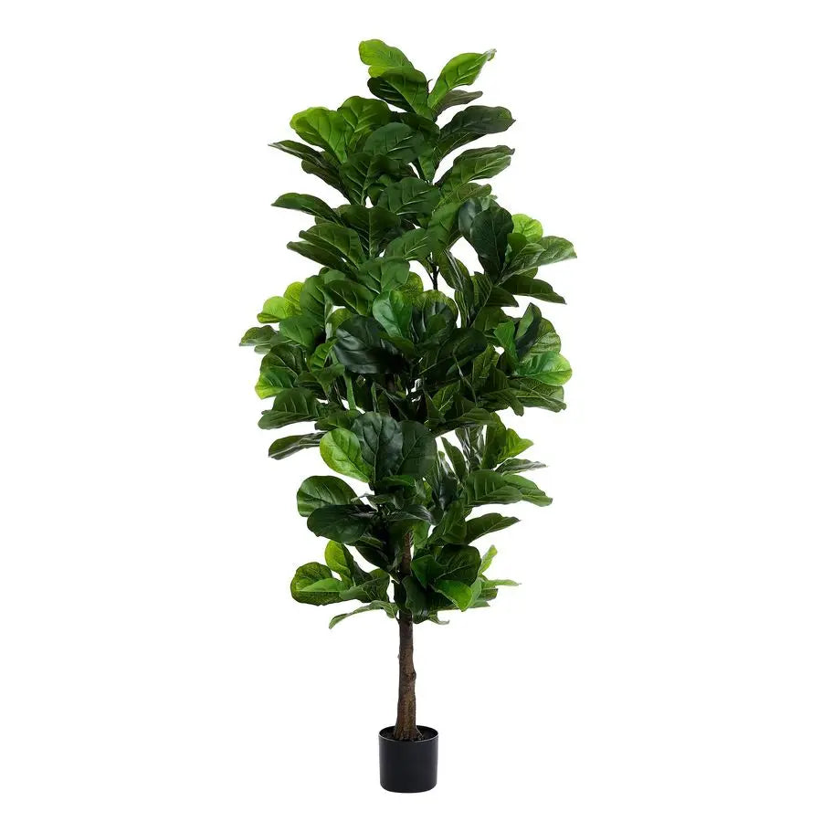 Artificial Fiddle Leaf Fig Tree Plastic Pot Indoor Decor
