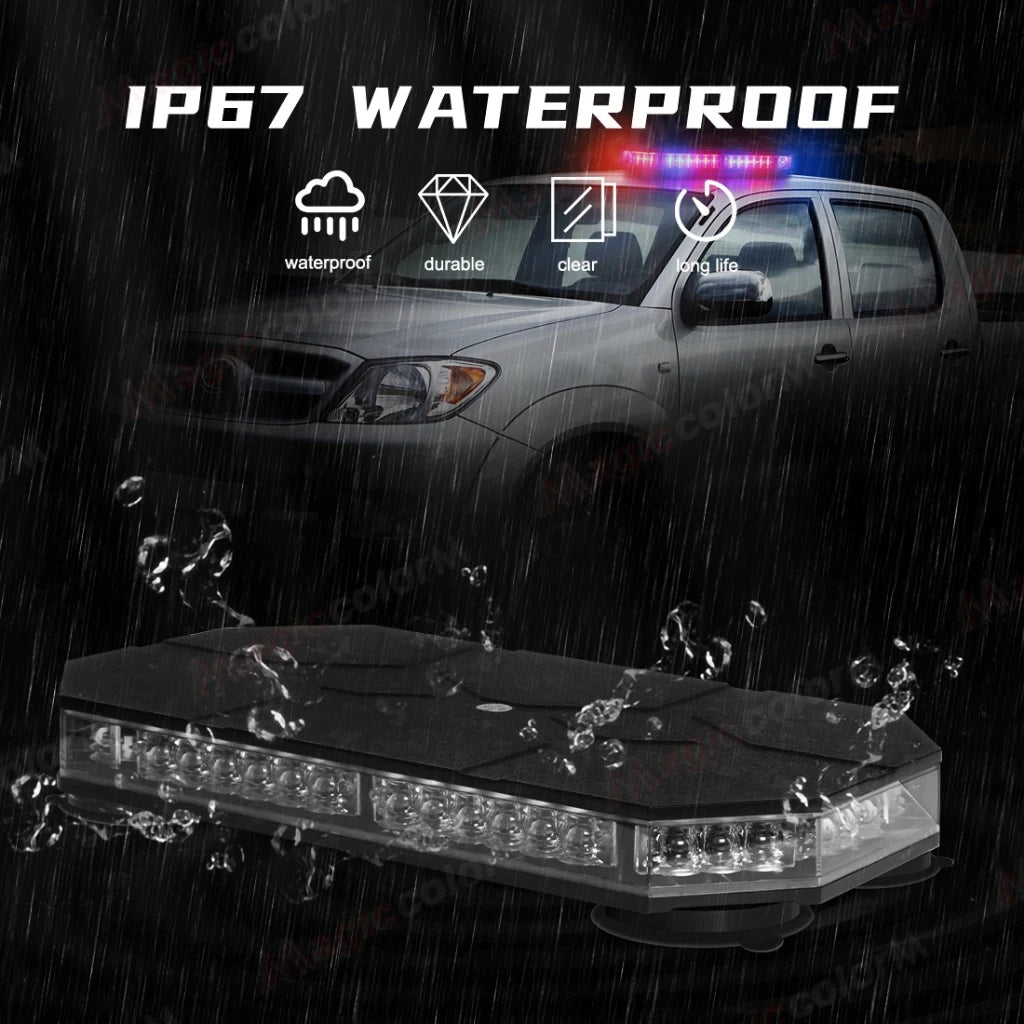 VGETTING 42 LED Car Roof Top Strobe Lights Magnetic Mount