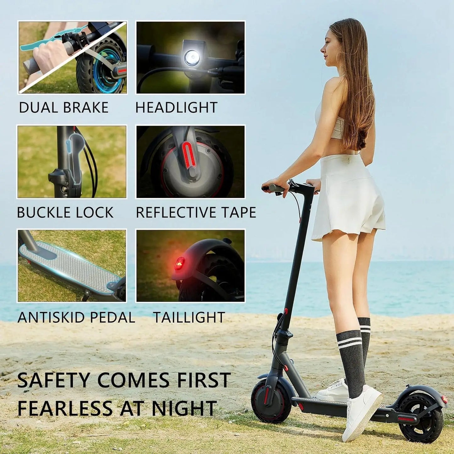 G5 Electric Scooter 36V 10Ah Battery Foldable 21 Mile Range