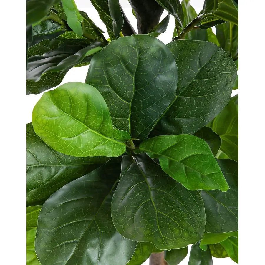 Artificial Fiddle Leaf Fig Tree Plastic Pot Indoor Decor