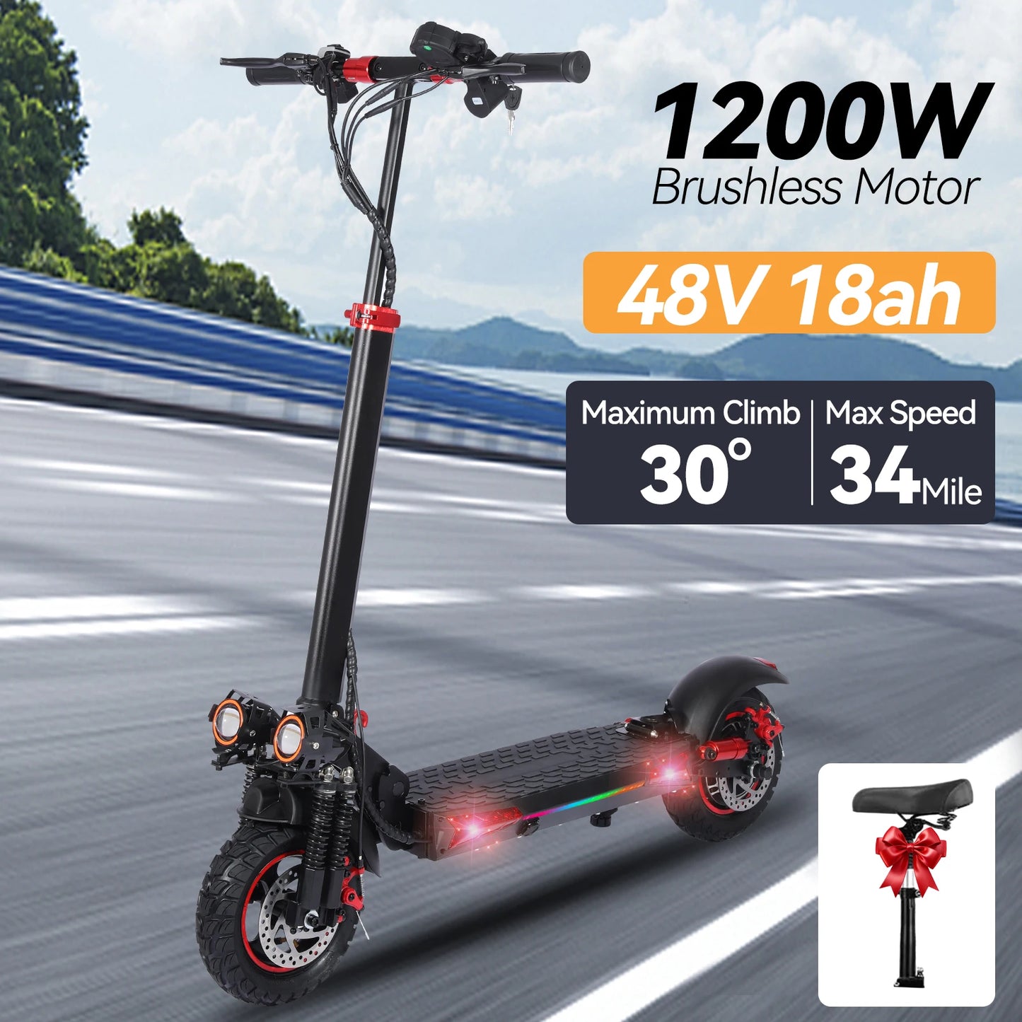 Obarter J11 48V Electric Scooter With Brushless Motor