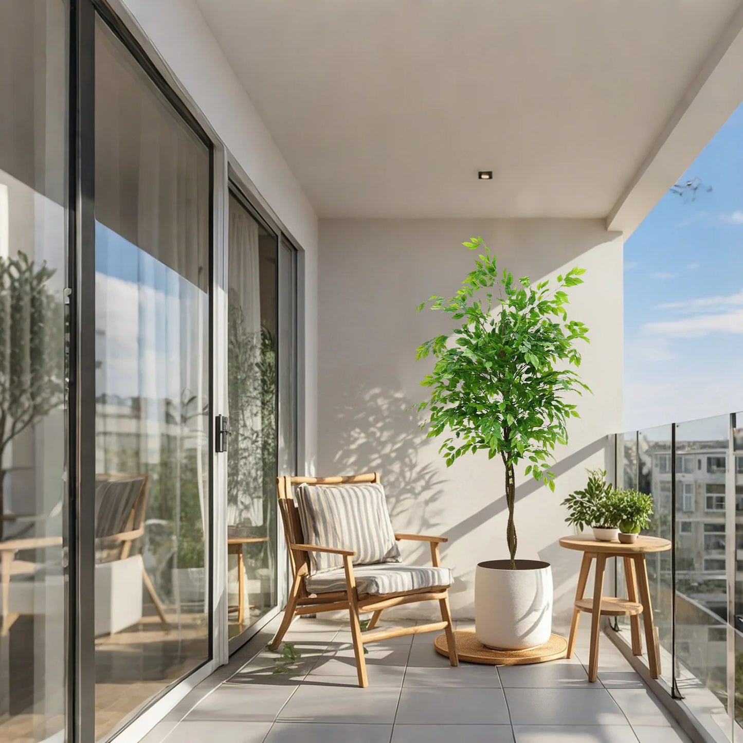 TWISTER Realistic Ficus Tree With Planter For Home Decor