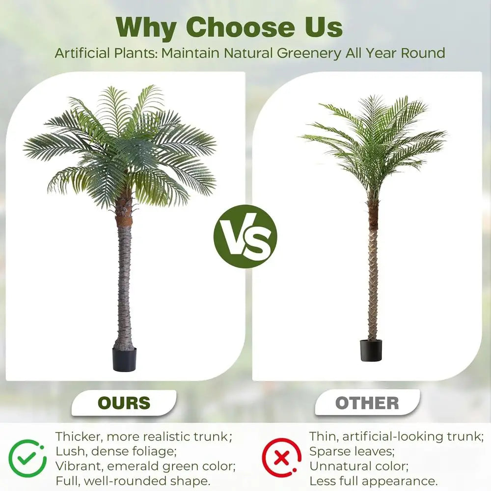 Artificial Coconut Palm 2 Silk Palms For Indoor Outdoor