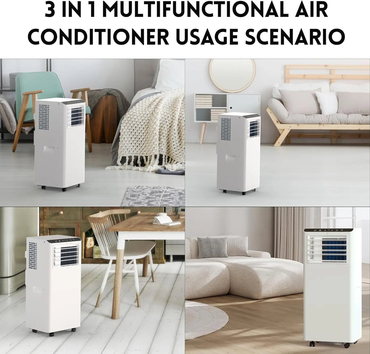 Acekool 8500 BTU Portable Air Conditioner With LCD Remote