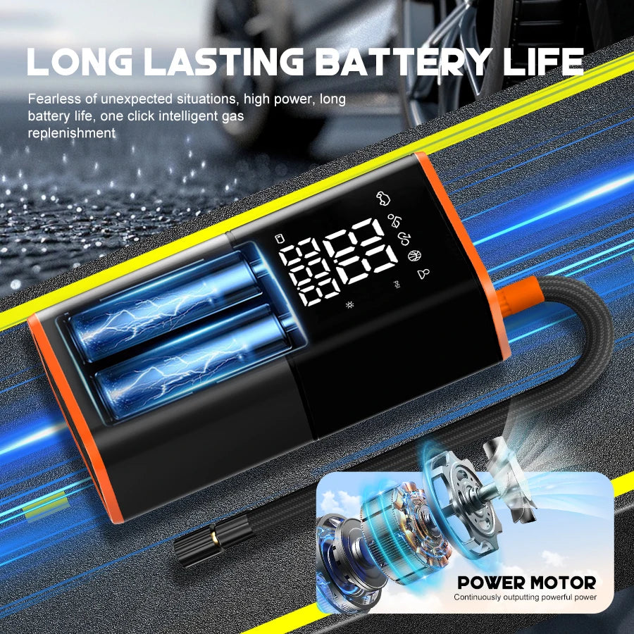 Guantu Car Tyre Inflator Portable Air Compressor Pump