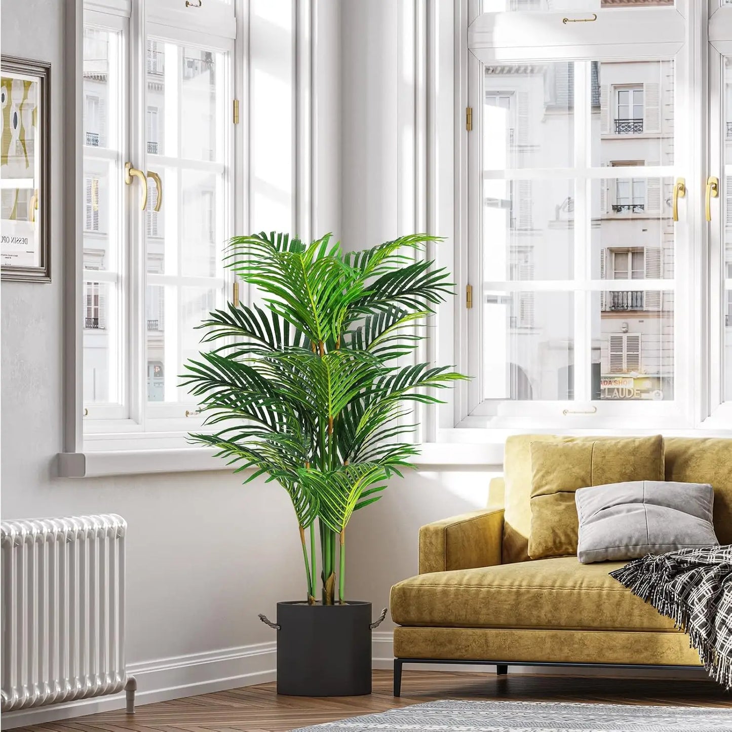 NONECN Artificial Areca Palm Silk Tree For Home Office Indoor Decor