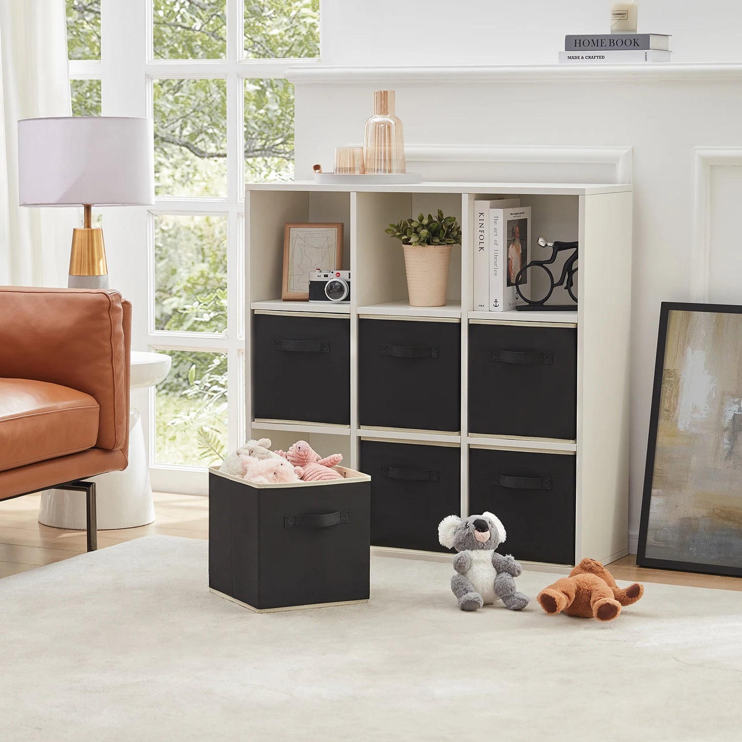 Lifewit Collapsible Fabric Storage Cubes Bins Set Shelf Organization