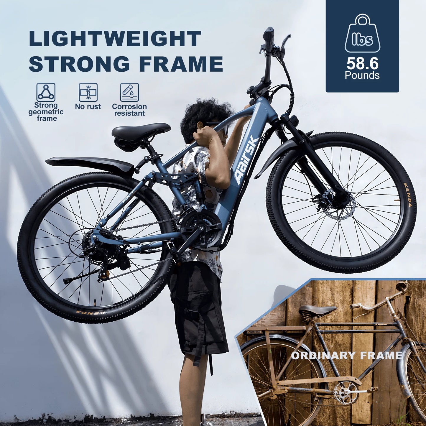 EOEOTWOC Electric Mountain Bike For Adults 750W Brushless Motor 25MPH