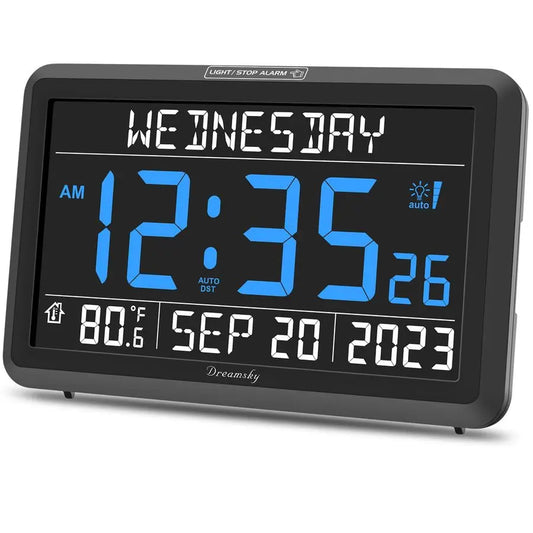 XMSJ Digital Calendar Clock for Seniors with Date and Day