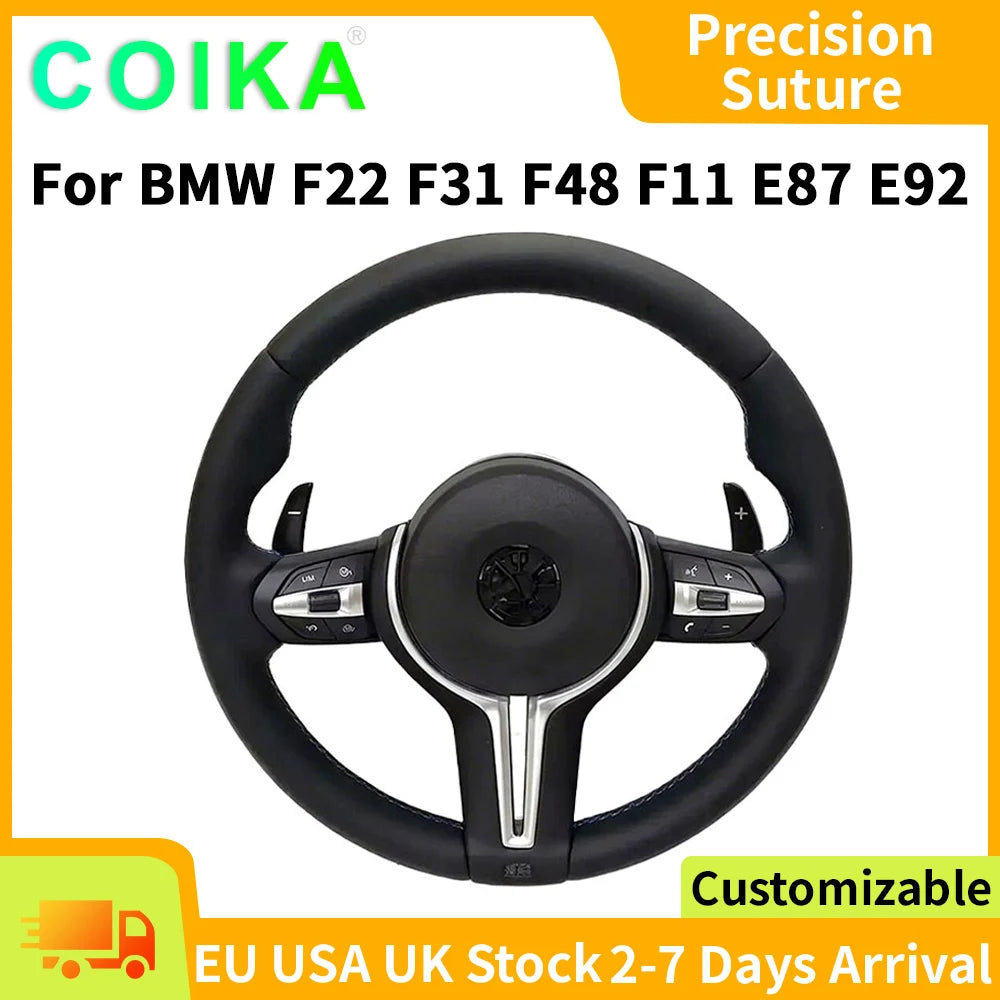 COIKA Leather Steering Wheel For BMW M Series M3 M5 With Paddles